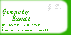 gergely bundi business card